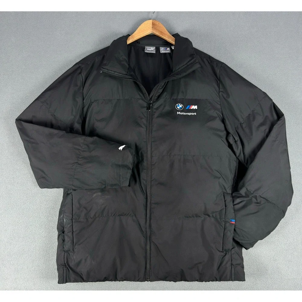 Puma BMW Motorsport Jacket Mens Large Black Padded Puffer‎ Formula 1 Essentials